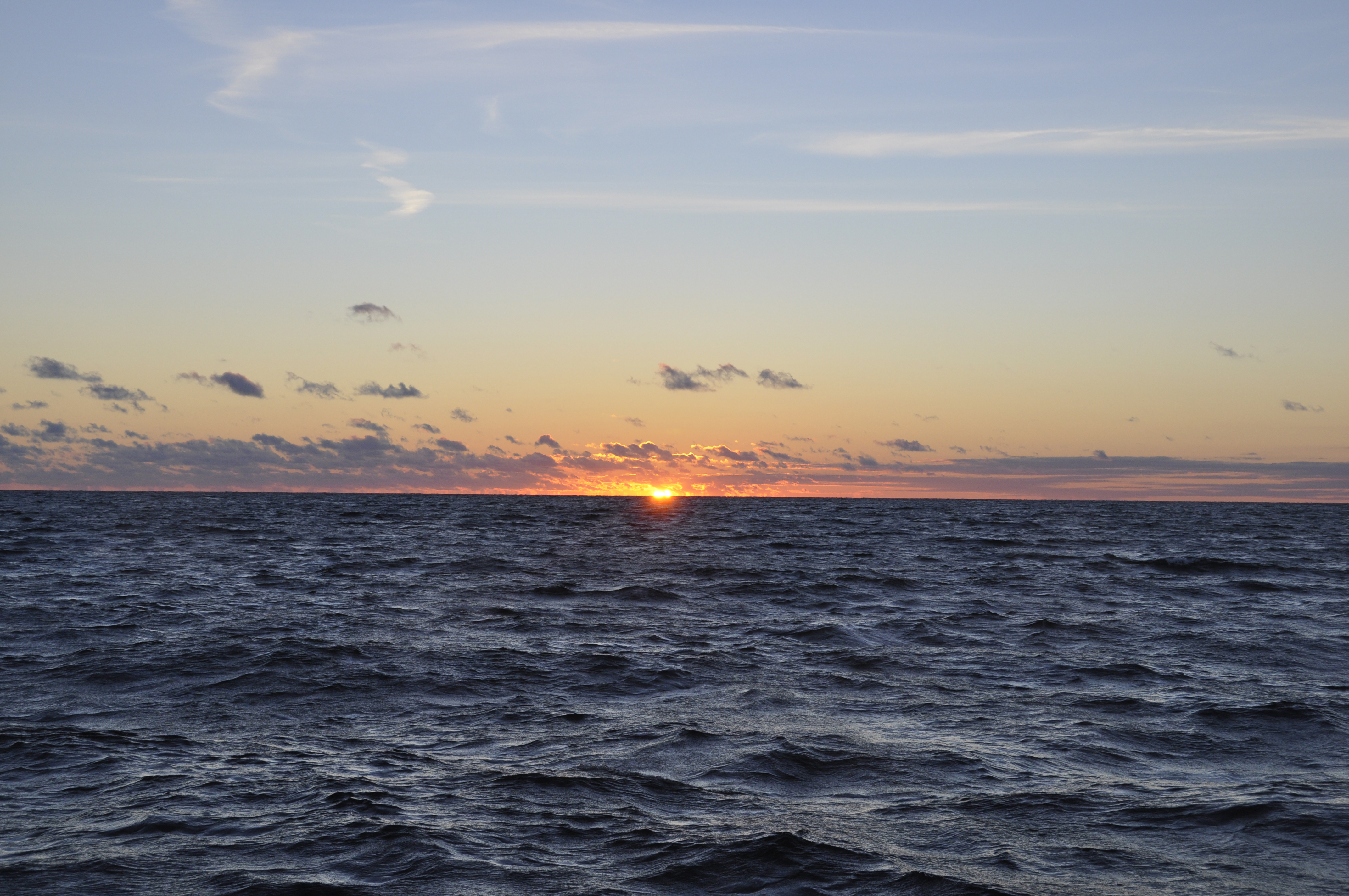 Off-shore sunset